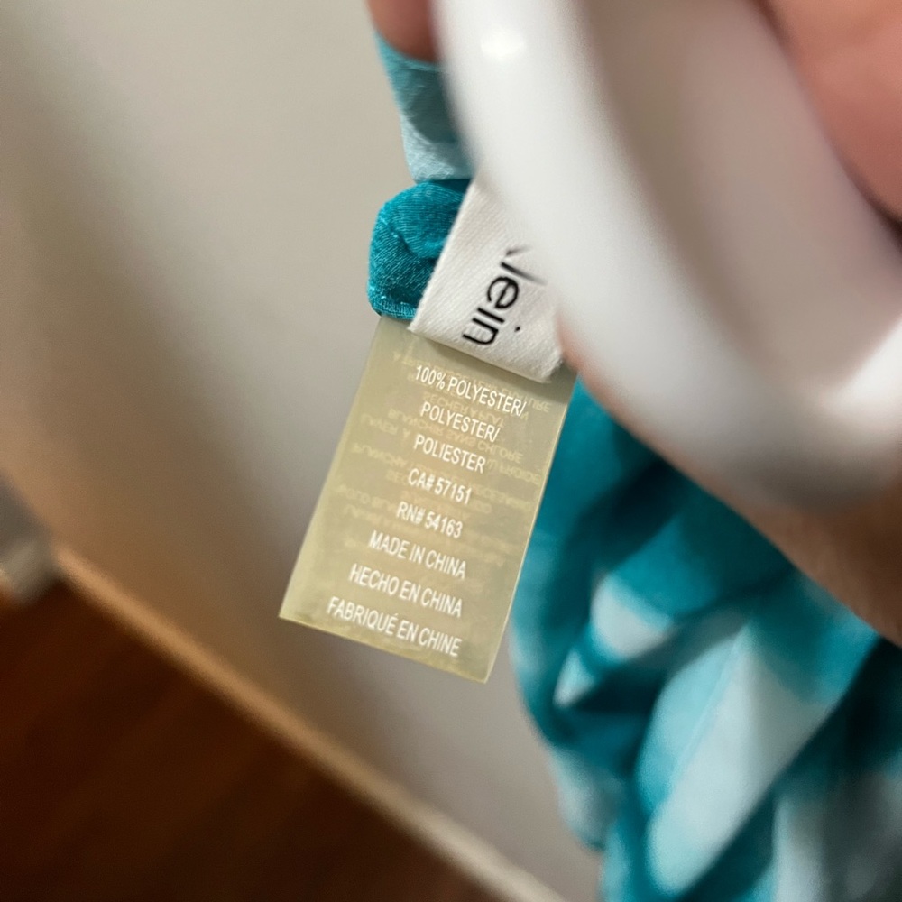 Teal and White Calvin Klein shawl shrug - Picture 7 of 8